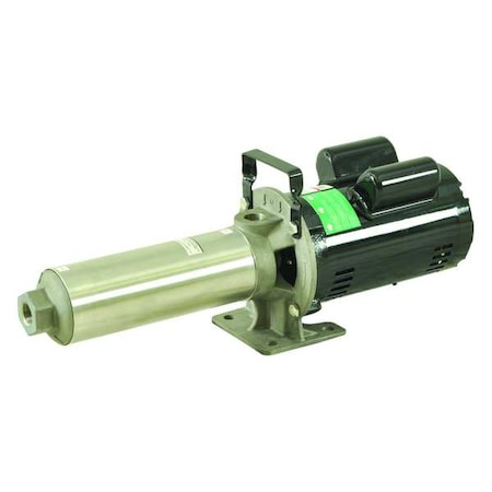 Booster Pump, 1/2 hp, 115/230V AC, 1 Phase, 3/4 in NPT Inlet Size, 8 Stage, 120 psi Max Pressure