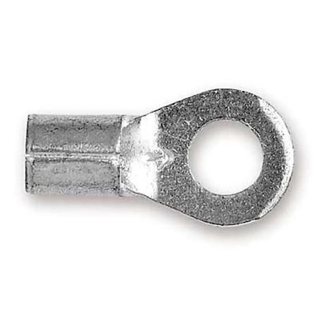 Ring Terminal, 1/2 in Stud Size, 6 AWG, 1,000 V, Bare Insulated, Bare, Crimp Termination Only