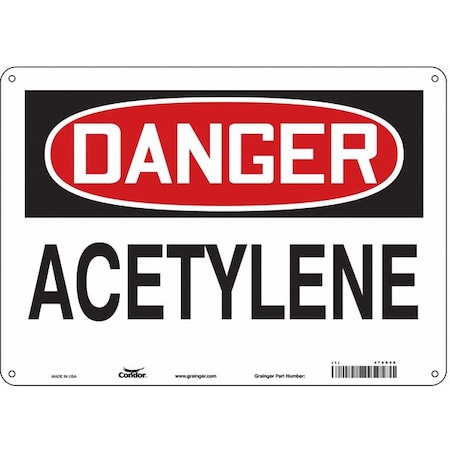 Safety Sign, 10 in Height, 14 in Width, Aluminum, Horizontal Rectangle, English, 470R50