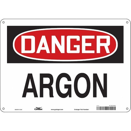 Safety Sign, 10 in Height, 14 in Width, Aluminum, Horizontal Rectangle, English, 470T08