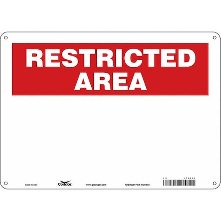 Safety Sign, 10 in Height, 14 in Width, Polyethylene, Horizontal Rectangle, English, 473D88