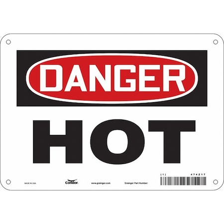 Safety Sign, 7 in Height, 10 in Width, Polyethylene, Vertical Rectangle, English, 474Z17
