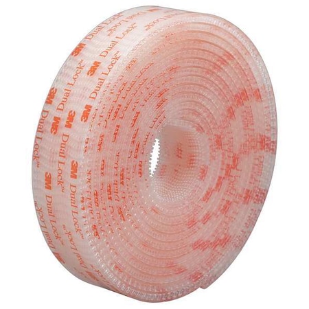 Reclosable Fastener, Acrylic Adhesive, 150 ft, 3/4 in W, Clear, 2 PK