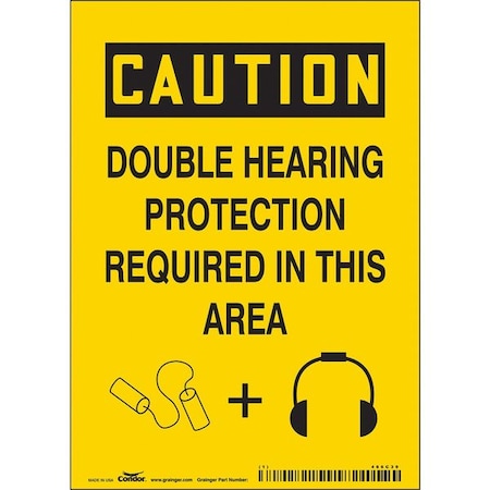 Safety Sign,5" W,7" H,0.004" Thickness, 466C39