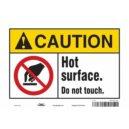 Danger Sign, 7 in H, 10 in W, Vinyl, Vertical Rectangle, English, 474Y21
