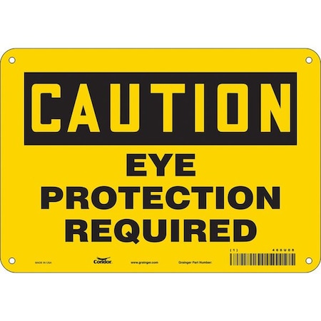 Safety Sign, 7 in Height, 10 in Width, Aluminum, Vertical Rectangle, English, 466U08