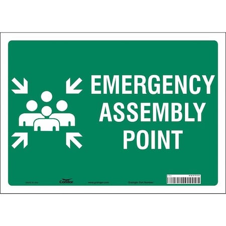 Safety Sign,14" Wx10" H,0.004" Thickness