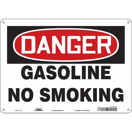 No Smoking Sign, 10" H, 14 in W,  Horizontal Rectangle, English, 473R23