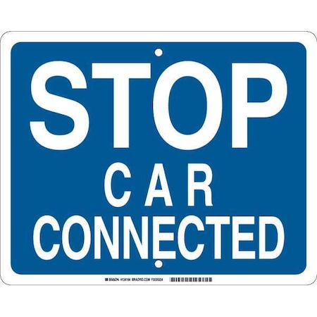 Railroad Stop Sign, 15" W, 12" H, Aluminum, Blue