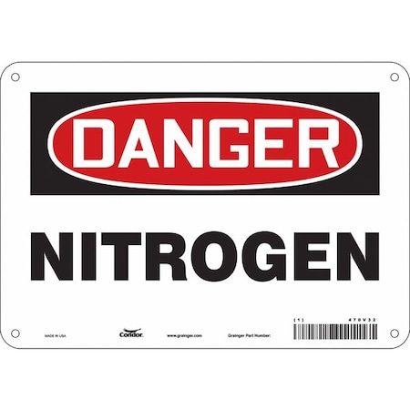 Safety Sign, 7 in Height, 10 in Width, Polyethylene, Vertical Rectangle, English, 470V32