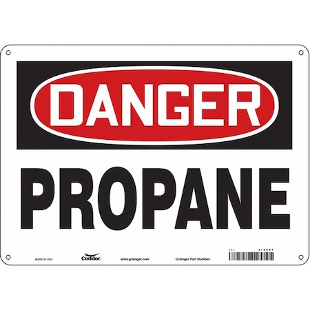 Safety Sign, 10 in Height, 14 in Width, Aluminum, Horizontal Rectangle, English, 470V61