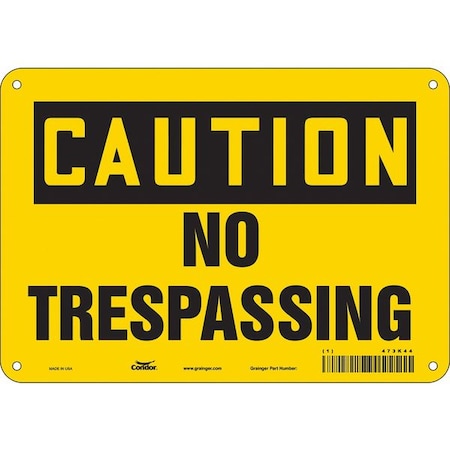 Safety Sign, 7 in Height, 10 in Width, Aluminum, Vertical Rectangle, English, 473K44