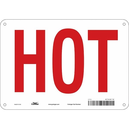Danger Sign,10" W x 7" H,0.032" Thick, 474X72