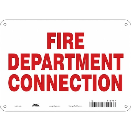 Safety Sign, 7 in Height, 10 in Width, Polyethylene, Vertical Rectangle, English