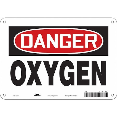 Safety Sign, 7 in Height, 10 in Width, Polyethylene, Vertical Rectangle, English, 470V56