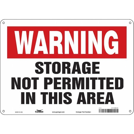 Safety Sign, 10 in Height, 14 in Width, Aluminum, Horizontal Rectangle, English, 473M60