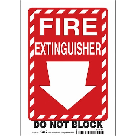 Safety Sign,7" W,10" H,0.004" Thickness