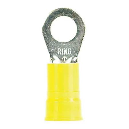 Ring Terminal, 1/2 in Stud Size, 8 AWG, 1,000 V, Nylon Insulated, Red, Crimp Termination Only