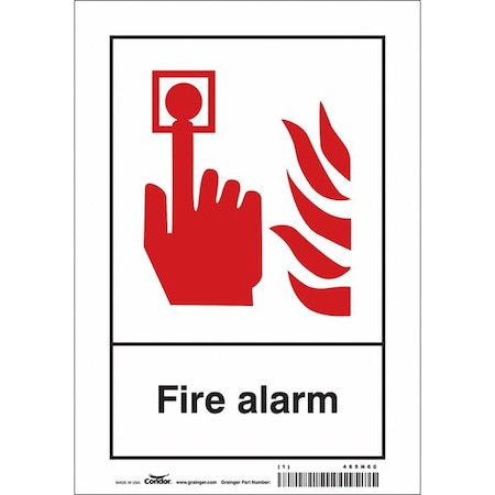Safety Sign, 10 in Height, 7 in Width, Vinyl, Horizontal Rectangle, English