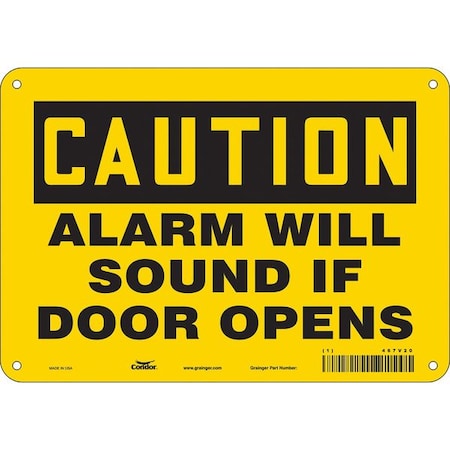 Safety Sign Emergency Exit, 7 in H, 10 in W, Polyethylene, Vertical Rectangle, English, 467V20