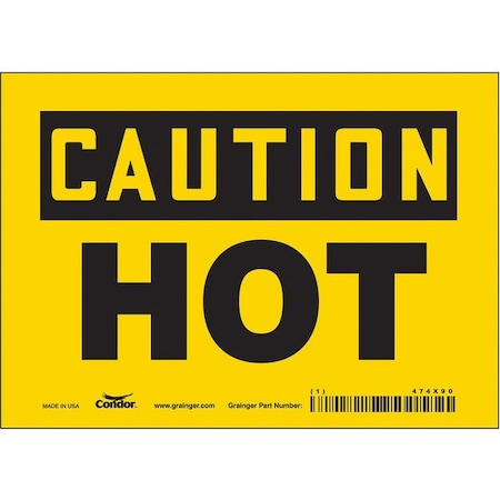 Danger Sign, 5 in H, 7 in W, Vinyl, Horizontal Rectangle, English, 474X90