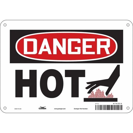 Danger Sign,10" W x 7" H,0.032" Thick, 474Z23