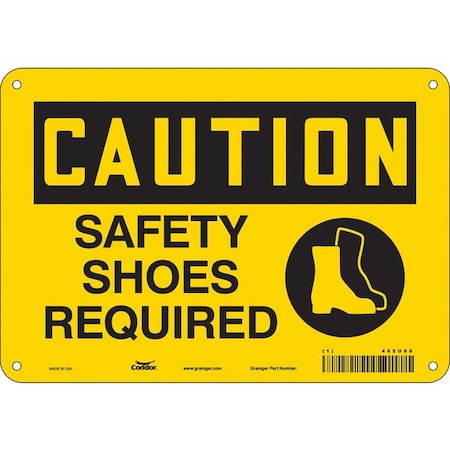 Safety Sign, 7 in Height, 10 in Width, Polyethylene, Vertical Rectangle, English, 465U99