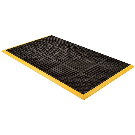 Antifatigue Runner, 10 1/4 ft L x 40 in W, 7/8 in Thickness, Rubber, Mini-Diamond Studded Top