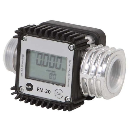 Flowmeter,Digital,1 In,1.3 to 32 gpm
