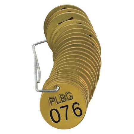 Numbered Tag Set,76 to 100,25 Tags, PK25
