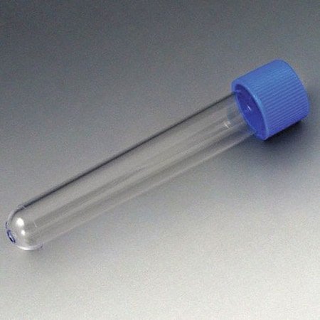 Test Tube with Cap,12mL,100mm L,PS,PK750