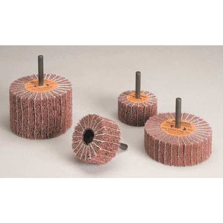 Flap Brush,80 Grit,1/4" Shank,2" dia.