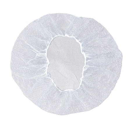 Hairnet, Polyester, 21 in Dia., White, M, 1000 PK
