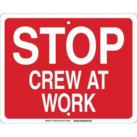 Railroad Stop Sign, 15" W, 12" H, Aluminum, Red