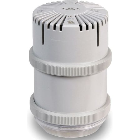Tower Light Sounder Tier, 120V AC, Gray, 2 15/16 in Dia., 4 1/8 in Height, 200 Class Series