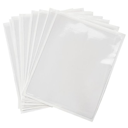 Shop Envelope, Vinyl, 11 1/2 in H x 9 in W, Clear, 10 PK