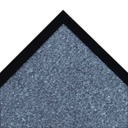 Entrance Mat, Polypropylene, 5/16 in Thick, Blue, 4 ft W x 6 ft L