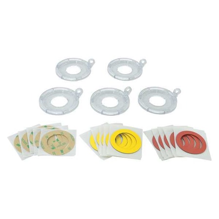 Push Button Lockout Base, Clear, Plastic, 1 Max. No. of Padlocks, 69/250 in Max. Shackle Dia.