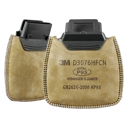 Combination Cartridge/Filter, D3000, Olive, Push to Connect, 3M(TM) Secure Click(TM) Facepieces