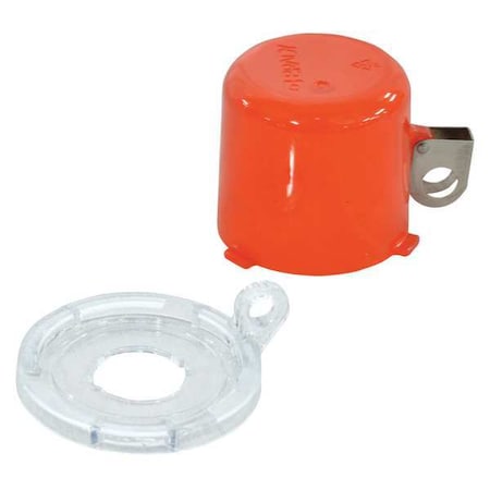 Push Button Lockout, Red, Plastic, 1 Max. No. of Padlocks, 69/250 in Max. Shackle Dia.