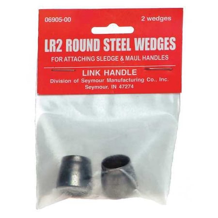 Wedge,Round,Steel,3/4" x 3/4",PK2