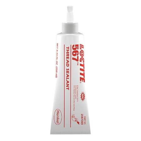 Pipe Thread Sealant, 567, 8.5 fl oz, Tube, Off-White, High-Temp Resistant