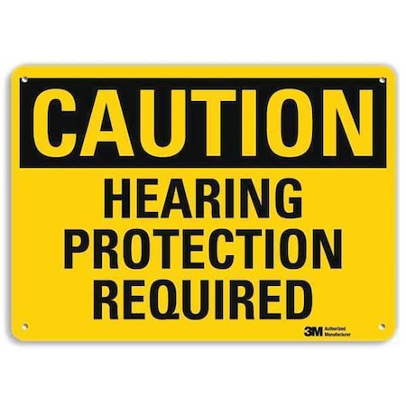 Caution Sign,10" W,7" H,0.040" Thick, U4-1392-NA_10x7