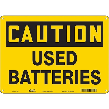 Chemical Sign, 10 in H, 14 in W, Horizontal Rectangle, English, 475Y22