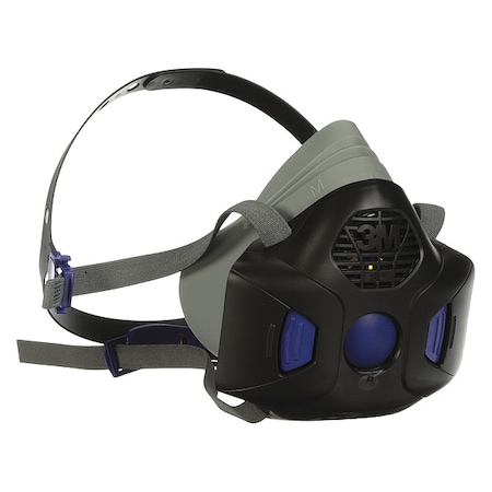 Half Mask Respirator, HF-800, Not Rated, Secure Click(TM), Size, M 0 Cartridges Included