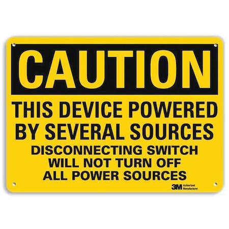Caution Sign,10" W,7" H,0.040" Thick, U4-1704-NA_10x7