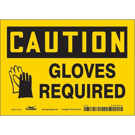 Safety Sign, 5 in Height, 7 in Width, Vinyl, Horizontal Rectangle, English, 465U35