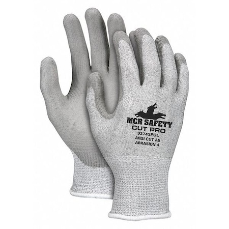 Cut-Resistant Coated Gloves, Cut Level A6 ,Polyurethane ,Smooth ,XL 1 PR
