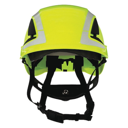SecureFit Safety Helmet, Type 1, Class C, Reflective, Vented, Ractchet (6-point), Hi-Viz Green