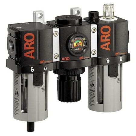 Filter/Regulator/Lub., 3/8" NPT, 85 cfm